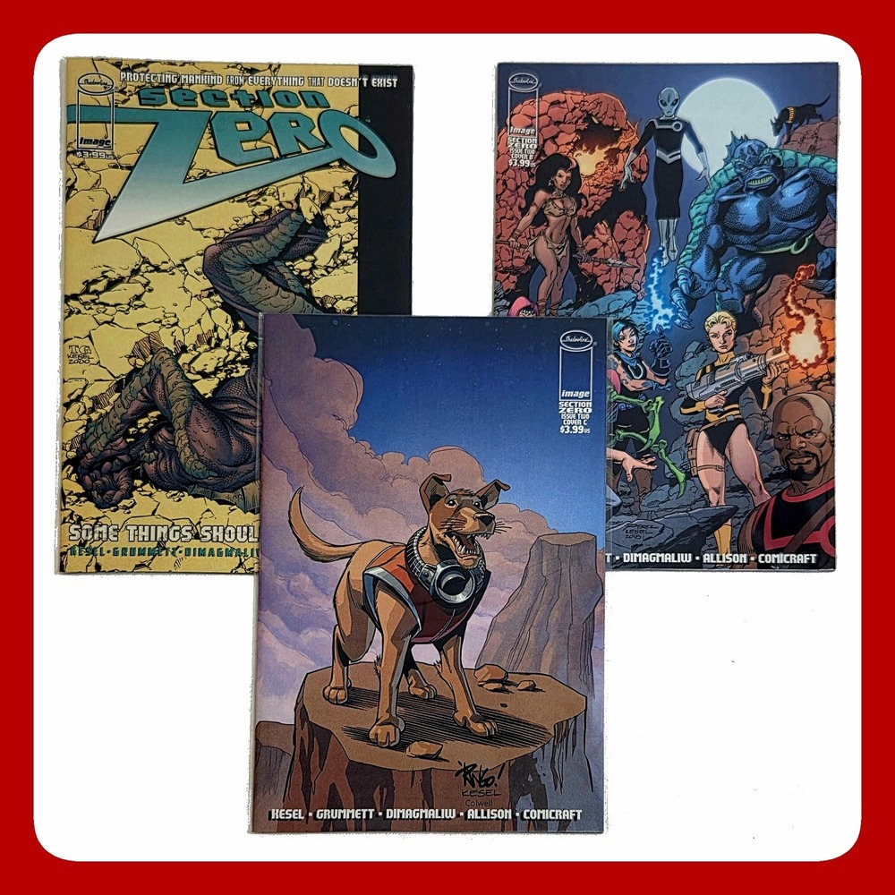 Section Zero 2 Comic Book Lot Variants A B C Image Comics Karl Kesel Grummett